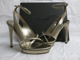 Calvin Klein Collection EU 39 US 9 Karina Argento Leather Heels New Womens Shoes - £679.93 GBP