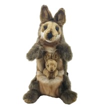 Kangaroo Full Body Hand Puppet Doll Hansa Real Looking Plush Animal Learning Toy - £44.77 GBP