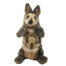 Kangaroo Full Body Hand Puppet Doll Hansa Real Looking Plush Animal Learning Toy - £42.60 GBP