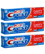 3-Pack New Crest Kid&#39;s Cavity Protection Toothpaste Sparkle Fun 2.2 Oz E... - £12.96 GBP
