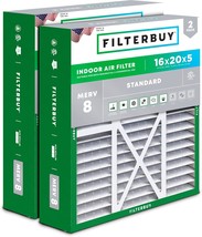 Filterbuy 16X20X5 Air Filter Merv 8, Actual Size: 15.75 X 19.75 X 4.38 I... - $80.93