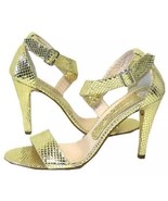 FORNARINA Leather SHOES Size: 11 (EUR 41) (UK 7) NEW Gold Snake ITALY - $278.88 CAD