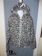 OP Gray Leopard Zip Up Jacket Size 6/6X Girls NEW - $22.50