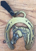 Vintage Antique Horse Brass Medallion Saddle Plaque Shoe Harness Ornament 3&quot; - £47.18 GBP