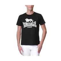 Lonsdale Men&#39;s Logo Regular Fit T-Shirt - Black, Large  - $26.00