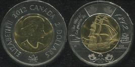 Canada 2 Dollars. 2012 (Bi-Metallic. Coin KM#1258. Unc) HMS Shannon - £6.02 GBP