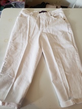 Gloria Vanderbilt Womens White Amanda Capris Size 12  - $15.00