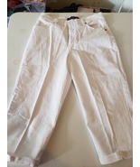 Gloria Vanderbilt Womens White Amanda Capris Size 12  - $275.07 MXN