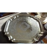 Towle square &quot;25th&quot; tray, beautiful decorations, 12&quot; by 12&quot; original - $1,373.43 MXN