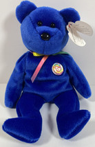 TY Beanie Buddies 9&quot; Official Club Bear 1998 Clubby Blue w/ tag - £8.68 GBP