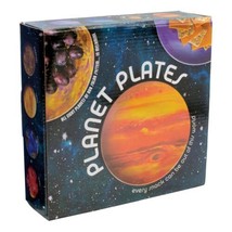 Planet Plates Set Of 8 Solar System Art Melamine Dishes Boxed New Unused - £30.29 GBP