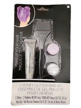 Fantasy Chunky Glitter  Makeup  Purple Your Hair Kit Halloween Dress Up ... - £3.81 GBP