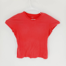 Danskin Now Womens Shirt Top Pink Short Sleeve V Neck XL 16-18 - £7.82 GBP