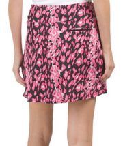 NWT GOLFTINI ALIBI Hot Pink Black Leopard Ruffle Hem Knit GOLF SKORT S M L XL image 2
