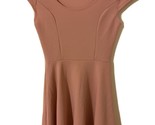 Try This  Skate Dress Juniors  Size S Coral Pink Cap Sleeve Fit and Flair - £12.02 GBP