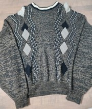 PlayBoy Brand Mens Sweater Gray Patch Size 2X Vintage - $29.00