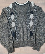 PlayBoy Brand Mens Sweater Gray Patch Size 2X Vintage - $29.00