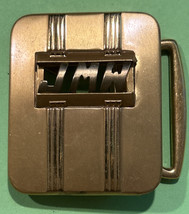 Vintage Swank Bronze Belt Buckle Deluxe Plate - JMW - £9.03 GBP