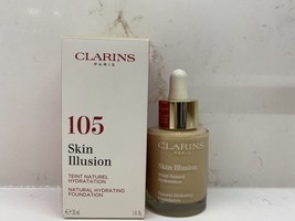 Clarins Skin Illusion Natural Hydrating Foundation #105 Nude NIB 1 oz - £19.85 GBP