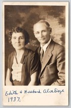Comanche Oklahoma RPPC Alva Doze and Edith Smith York Fowler 1937 Postcard I26 - £19.94 GBP