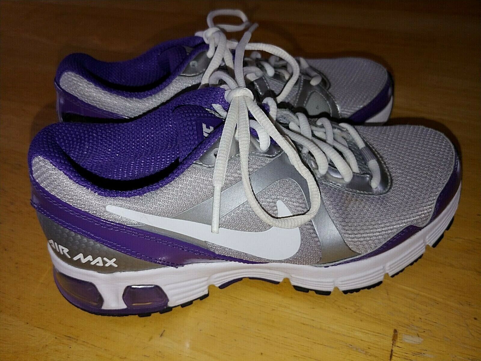 NIKE AIR MAX LADIES SILVER/PURPLE SNEAKERS-6.5-WORN ONCE-EXCELLENT-LIGHT... - $46.74