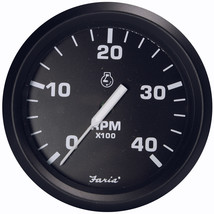 Faria Euro Black 4&quot; Tachometer - 4000 RPM (Diesel - Magnetic Pick-Up) [3... - £72.72 GBP