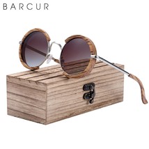 Brand Design Retro Hand Made Round Wood Sunglasses Fashion Polarized Women Sun G - £49.78 GBP