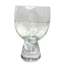 Kosta Boda Rondo White Wine Glass Goblet Bubble Stem Modern Swedish 5947963 - £117.54 GBP