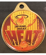 NBA 1994 Miami Heat Charm Zipper Pull Metal Enamel Vintage 1.5” - £7.70 GBP