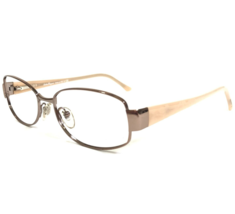 Salvatore Ferragamo Eyeglasses Frames 1701 656 Brown Beige Oval Wire 52-17-135 - £48.29 GBP