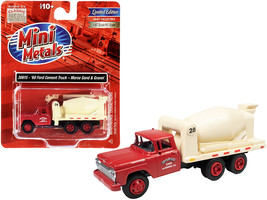 1960 Ford Cement Mixer Truck "Morse Sand and Gravel" Red and Cream 1/87 (HO) Sca - £22.39 GBP