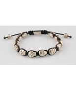 Nialaya Hommes Skullbead Argent Sterling Shamballa Bracelet Taille 7 Éto... - €1.083,01 EUR