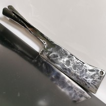 1800&#39;s Antique Unbranded Forged Steel Meat Cleaver Kitchen Knife Collect... - $46.39