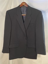 Samuelsohn 42R Black 2 Btn Notch Lapel Sport Coat Blazer Jacket - $39.99