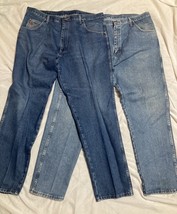 Lot Of 2 Jeans 40x32. Wrangler Twenty X. Denim Western Work blue jeans. - £30.50 GBP