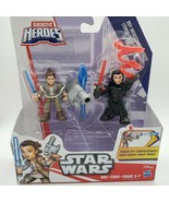 Star Wars Galactic Heroes Rey Kylo Ren Playskool Mini Action Figures Lig... - £11.73 GBP