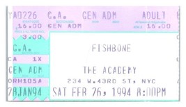 Arrête Concert Ticket Stub Février 26 1994 The Academy New York Ville - $27.26