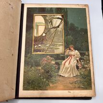 1900 Huge Antique Imperial Memory Photo Album Leather Brass Lock Marked - $250.00