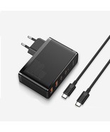 100W USB Type C PD Fast Charger EU Plug 4 port Black - £66.28 GBP