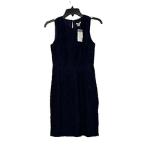 J. Crew Linda Dress Size Petite 00 Navy Blue Lace Sleeveless Lined Womens - £31.65 GBP