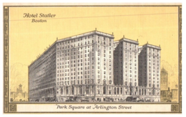 Hotel Statler Park Square at Arlington Street Boston Massachusetts Postcard - £5.41 GBP