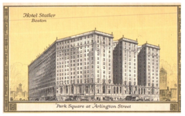 Hotel Statler Park Square at Arlington Street Boston Massachusetts Postcard - £5.17 GBP