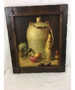 USA Made Pine Solid Wood 26x22 Frame Claude Buck StillLife Apple Crock P... - £86.25 GBP