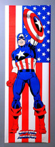 6 Foot 1991 Captain America DOOR poster:Vintage 72x24 Marvel Comics Cap pin-up 1 - £186.29 GBP