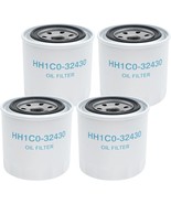 4Pcs HH1C0-32430 Oil Filter, Replacement for Kubota Tractor Excavator Lo... - $75.22