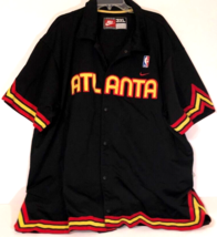 Vintage 90s Atlanta Hawks NBA Throwbacks 1974 Black Nike Shooting Warmup 3XL - £40.35 GBP