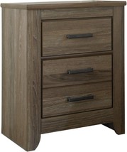 Signature Design By Ashley Zelen Rustic Contemporary 2 Drawer, Warm Gray - £194.14 GBP