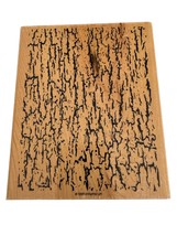 Stampin Up Rubber Stamp Antique Cracking Wood Tree Bark Background Large... - $5.99