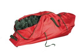 Penguin 9&#39; Artificial Christmas Tree Red Rolling Storage Soft Duffle Bag... - $44.99