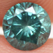 Loose Round Shaped Diamond Fancy Green Color Enhanced 0.64 Carat SI1 Certified - £435.64 GBP